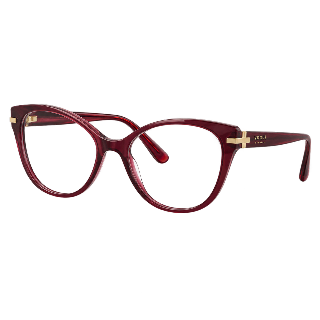 Vogue, kornizë optike cat-eye ngjyrë bordo
